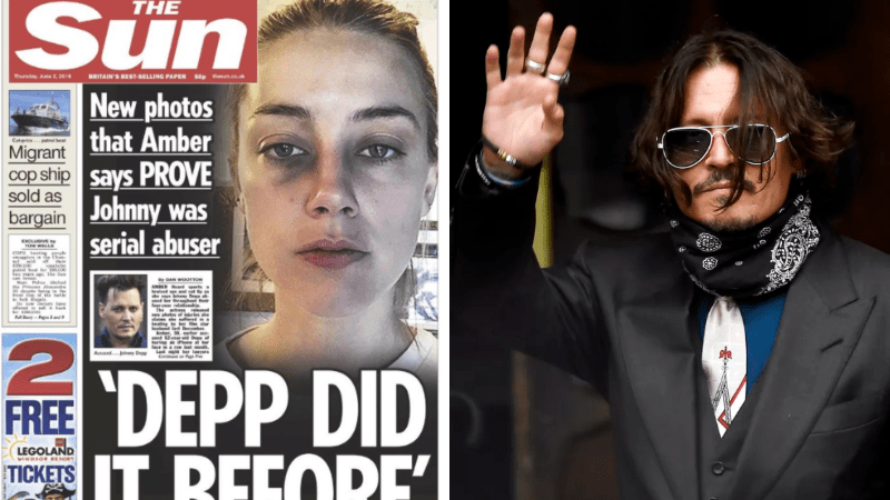 The Sun'ın Johnny Depp'in bir "eş dövücü" olduğunu iddia ettiği ayrı bir iftira davası kamuoyunda aşırı derecede yankılandı.