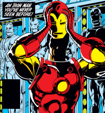 Yeni Iron Man olarak uzun süreli görev süresi boyunca Rhodes, orijinal Secret Wars'da yer aldı.